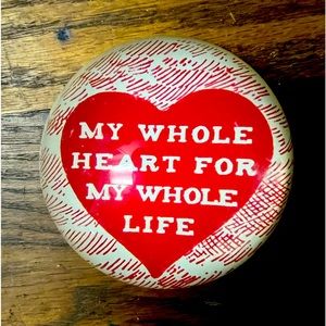 My Heart My Whole Life by SugarBoo Designs paperweight